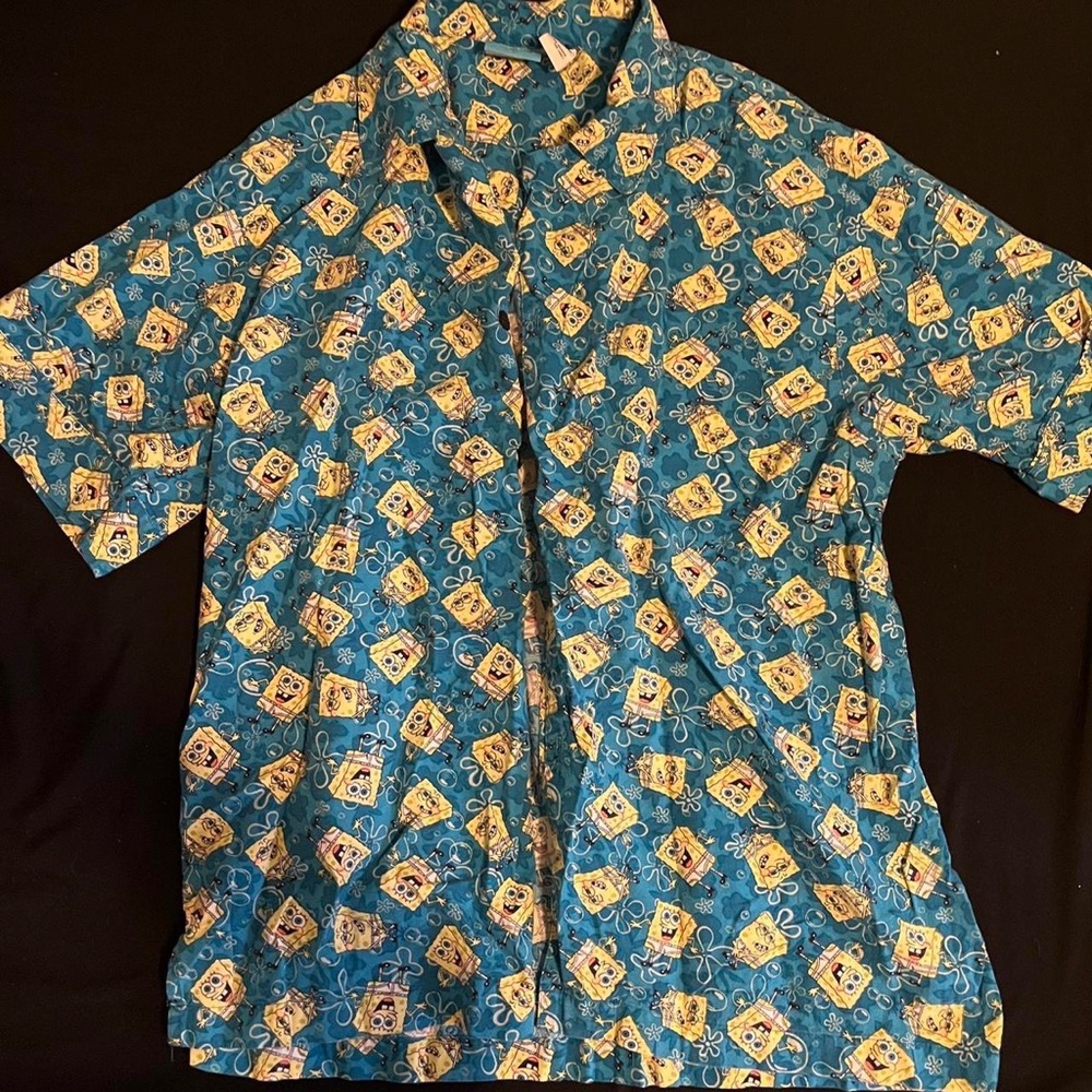 Spongebob Squarepants Button Up Shirt- Rare Vintage 2002